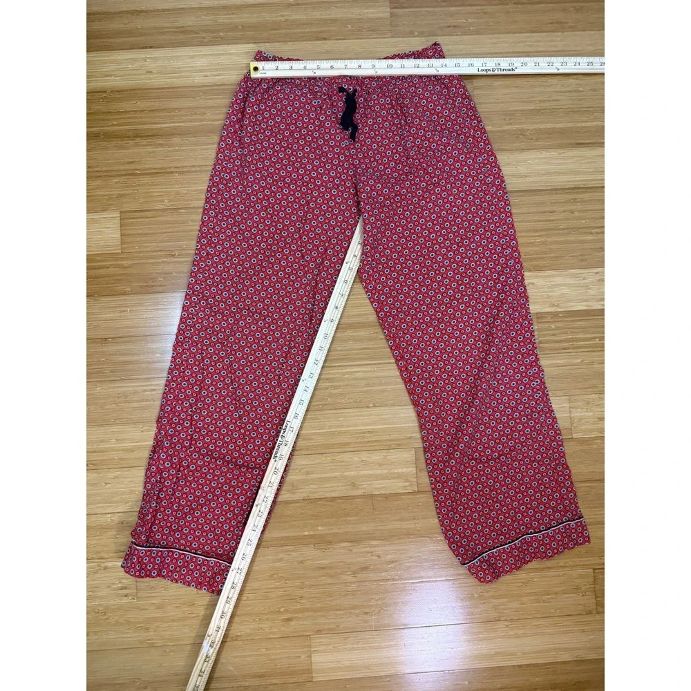 Victoria's Secret 2 pc Pajamas Medium Red Geometric‎ Cotton Cozy Loungewear